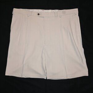 Jos. A. Bank Men's US Sz 44 Reg 100% Silk Pleated Front Cream Dress Shorts